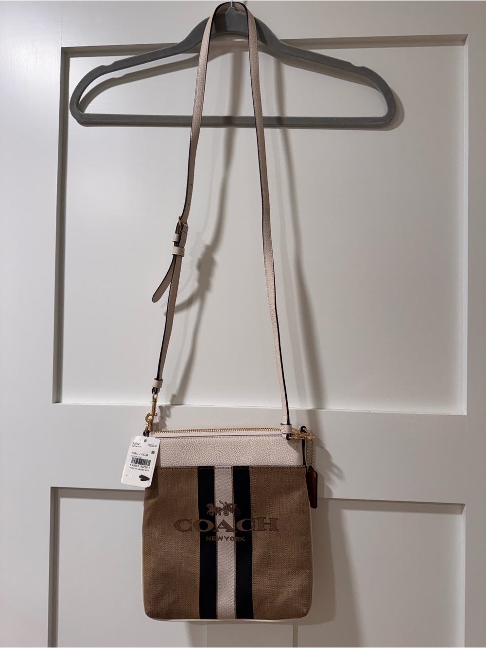 Coach Tan & Cream Crossbody Bag